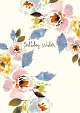 Pretty Birthday Card - Floral - Birthday Wishes created by Peony Rose Design