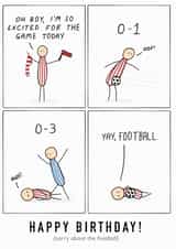 football sorry Birthday Card 20088 created by Topher Knowles Illustration
