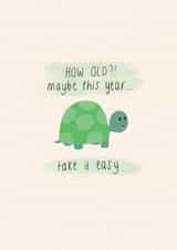 Tortoise Old Birthday Card 20177 created by Lottie’s Art