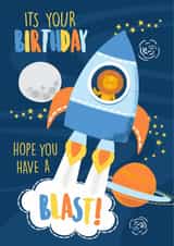Hope you have a blast birthday card created by Tanya Laporte Designs