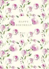 Pretty Birthday Card - Floral - Happy Birthday created by Peony Rose Design