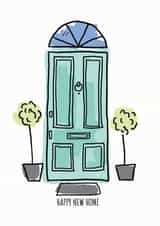 Pretty Front Door New Home Card - Traditional Door - Happy New Home created by Alice Johnson Artwork