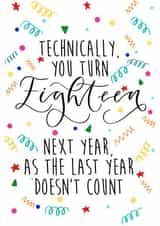 Funny 18th birthday card created by The Amyverse