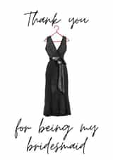 thank you bridesmaid Thank You Card 19877 created by Sunshine in Design