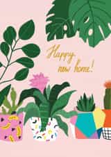 Trendy New Home Card - House Plants - Happy New Home created by Forever Funny
