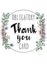 funny thank you Thank You Card 19931 created by ThriceAsNiceArt