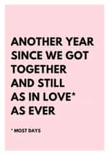 Funny anniversary card created by Samuel Breeze