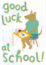backtoschool dog Good Luck Card 5431 created by Nic Farrell