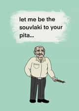 Souvlaki birthday Card 44853 created by FG GRAPHIC DESIGN