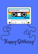 tape cassette Birthday Card 19167 created by Claire Beetham-Davies
