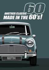 60th Birthday 1960's Classic Car created by RetroMotion Artwork