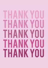 Purple gradient thank you card created by Albie Designs