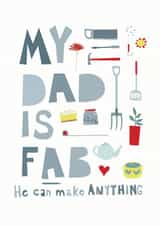 My Dad is Fab Father Card created by Nic Squirrell