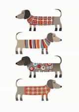 Cute Sausage Dog Dachshund Just to Say Card created by Nic Squirrell