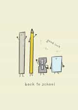 school stationery Good Luck Card 3377 created by Richard Darani