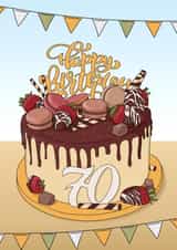 milestone 70 Birthday Card 11782 created by Evie Garnett Designs