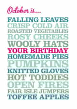 Pumpkin Toffee Apples Birthday Card 13648 created by Rosie Robins