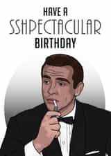 Fun Birthday Card - James Bond - Sean Connery created by Memetallica