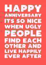 Ugly Anniversary Card created by Pickled Prints