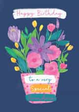 flowers bokay Birthday Card 14280 created by Pom Pom Party Cards