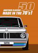 50th Birthday 1970's Classic Car created by RetroMotion Artwork