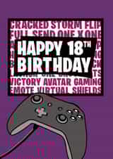 gameboy 18th Birthday Card 19207 created by Jackie Ponwaye Design