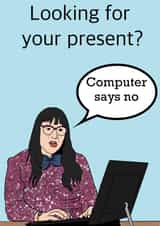 computer says Birthday Card 20226 created by M Wills