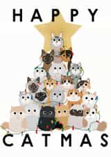 cat catmas Christmas Card 14774 created by Willow and Tweet Designs