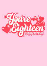18th typography Birthday Card 18815 created by Little Cat Creates
