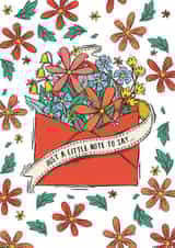 floral note Just because Card 20247 created by Emily Hunter