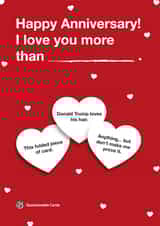 Boyfriend Female Anniversary Card 39127 created by Questionable Cards