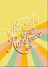 sunshine rainbows Love & Friendship Card 4839 created by Jenny Mecher