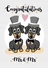 Mr & Mr dog card - Wedding day created by Laura Deakin