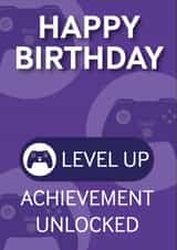 videogame level up Birthday Card 18952 created by Nathan Cooper