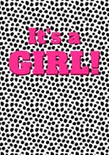 pink spotty New Baby Card 15406 created by Speckled Wren