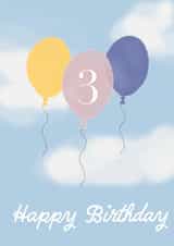 Happy Birthday Happy 3rd Birthday Card 39273 created by Emma Keight