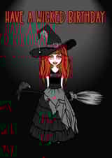 witch halloween Birthday Card 20269 created by Cheeky Witch®