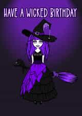 witch wicked Birthday Card 20270 created by Cheeky Witch®