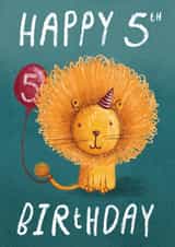5 lion Birthday Card 19347 created by Pilea Press