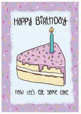 cake let's eat some cake Birthday Card 20279 created by Heather Mauchline