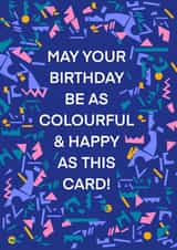 80's Happy Pattern Birthday Card created by Elba Able