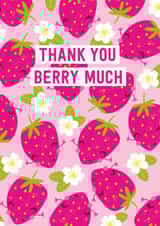 strawberries fruit Thank You Card 20300 created by Mifkins