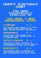 level up video game Birthday Card 19865 created by Leamington Underground