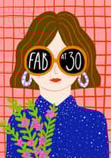 Fab at 30 birthday card created by Corrin Strain