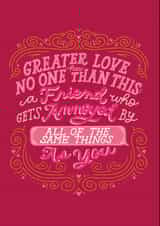 friend pink Just because Card 27133 created by Jenny Mecher