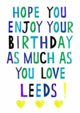 leeds football Birthday Card 17707 created by Earlybird