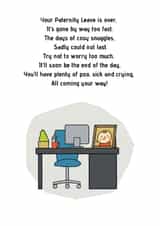 paternity back to work Card 18375 created by Kim&Tonic