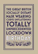 british mask Birthday Card 42384 created by TwelveOhTwo