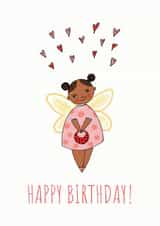 fairy black girl Birthday Card 19829 created by Afritistic