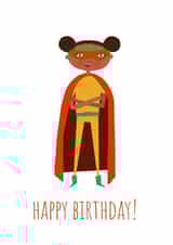 black girl afro puffs Birthday Card 19830 created by Afritistic